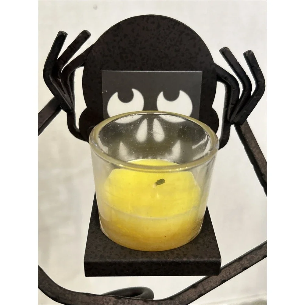 Partylite Mr. Bones Skeleton Halloween Wrought Iron Tealight Candle Holder 15” H